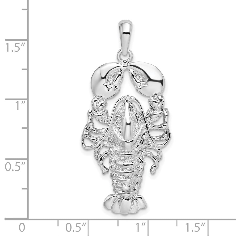 FJC Finejewelers 925 Sterling Silver Rhodium Plated Polished Maine Lobster Charm 41 x 19 mm