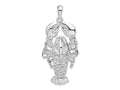 FJC Finejewelers 925 Sterling Silver Rhodium Plated Polished Maine Lobster Charm 41 x 19 mm