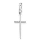 FJC Finejewelers 925 Sterling Silver Rhodium Plated Polished Thin Latin Cross Charm 9 mm