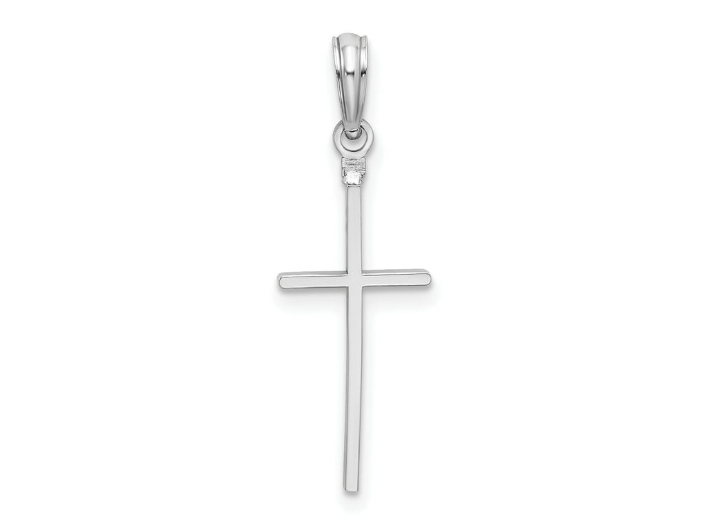 FJC Finejewelers 925 Sterling Silver Rhodium Plated Polished Thin Latin Cross Charm 9 mm