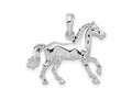 FJC Finejewelers 925 Sterling Silver Rhodium Plated Polished 3D Walking Horse Charm 23 mm
