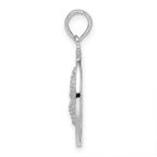 FJC Finejewelers 925 Sterling Silver  Polished Sanibel Circle with Starfish Charm 25 x 18 mm
