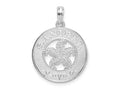 FJC Finejewelers 925 Sterling Silver  Polished Sanibel Circle with Starfish Charm 25 x 18 mm