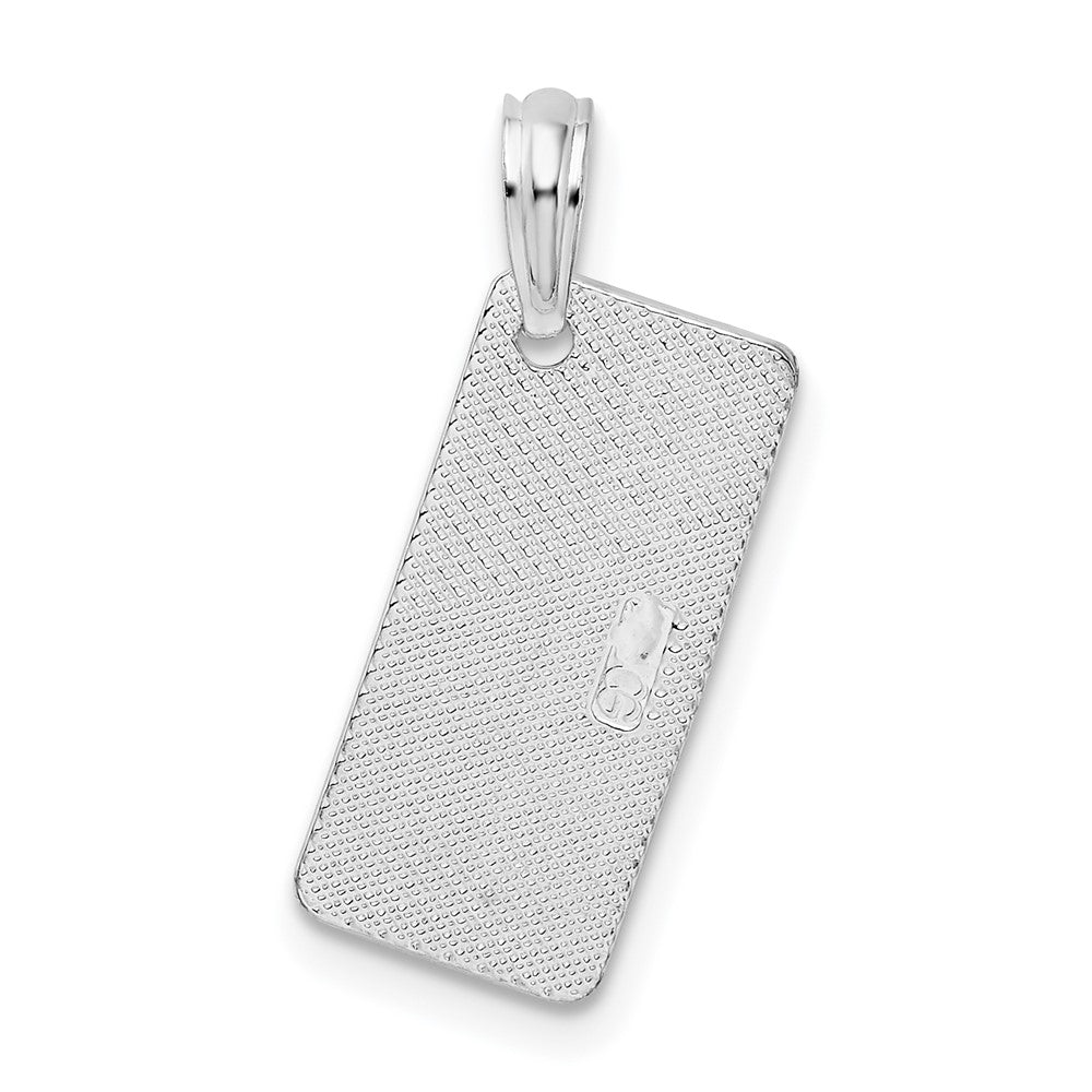 FJC Finejewelers 925 Sterling Silver d Small Florida Sanibel License Plate Charm 21 x 11 mm