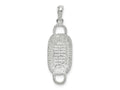 FJC Finejewelers 925 Sterling Silver Rhodium Plated Polished 3D Rectangular Basket Charm 32 x 9 mm