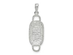 FJC Finejewelers 925 Sterling Silver Rhodium Plated Polished 3D Rectangular Basket Charm 32 x 9 mm