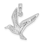 FJC Finejewelers 925 Sterling Silver Rhodium Plated Polished Flying Seagull Charm 15 mm