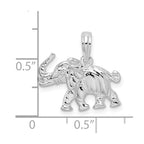 FJC Finejewelers 925 Sterling Silver Rhodium Plated Polished 3D Elephant Charm 18 mm