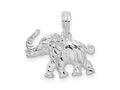 FJC Finejewelers 925 Sterling Silver Rhodium Plated Polished 3D Elephant Charm 18 mm
