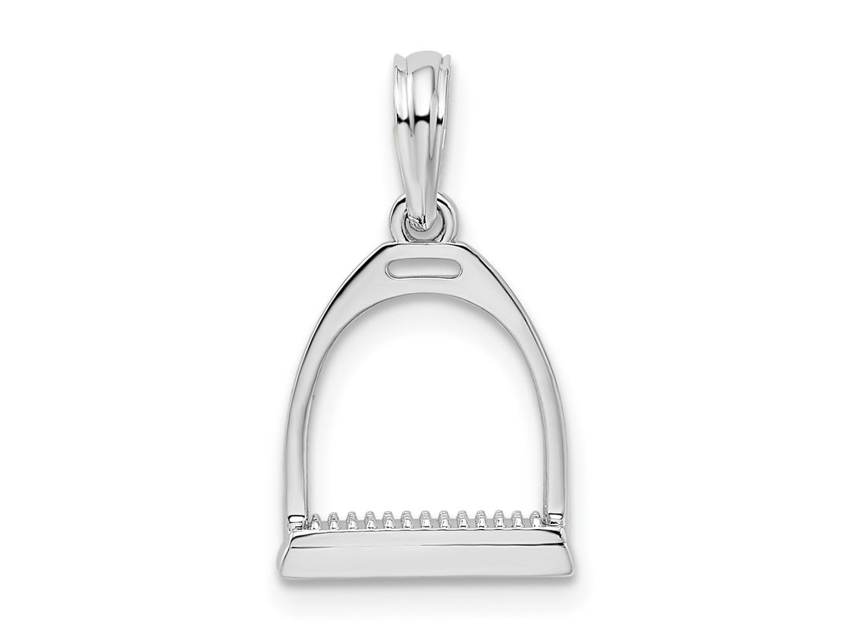FJC Finejewelers 925 Sterling Silver Polished 3D Horse Stirrup Charm 10 mm