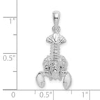 FJC Finejewelers 925 Sterling Silver Rhodium Plated Polished Moveable Lobster Charm 27 x 12 mm