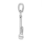 FJC Finejewelers 925 Sterling Silver Rhodium Plated Polished 3D Large Navy Anchor Charm 35 x 13 mm