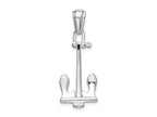 FJC Finejewelers 925 Sterling Silver Rhodium Plated Polished 3D Large Navy Anchor Charm 35 x 13 mm