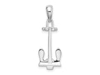 FJC Finejewelers 925 Sterling Silver Rhodium Plated Polished 3D Navy Anchor Charm 28 x 9 mm