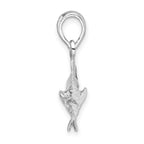FJC Finejewelers 925 Sterling Silver Rhodium Plated Polished 3D Cobia Fish Charm 21 x 39 mm