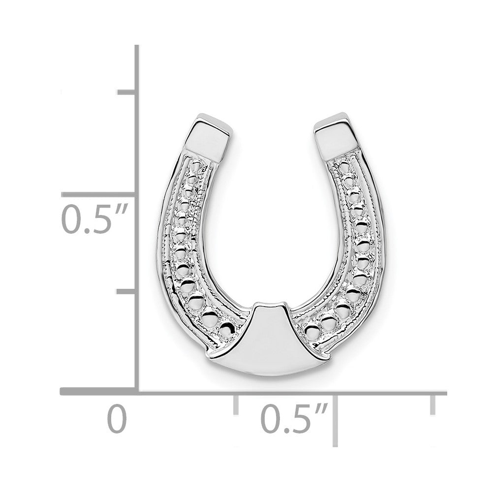 FJC Finejewelers 925 Sterling Silver Polished Horseshoe Chain Slide 15 mm