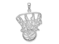 FJC Finejewelers 925 Sterling Silver Rhodium Plated Polished Basketball in Net Charm 23 mm