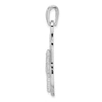 FJC Finejewelers 925 Sterling Silver Rhodium Plated Polished Anchor with Seahorse Charm 40 x 21 mm