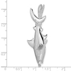 FJC Finejewelers 925 Sterling Silver d Polished 3D Hammerhead Shark Charm 55 x 17 mm