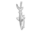 FJC Finejewelers 925 Sterling Silver d Polished 3D Shark Hanging from Rope Charm 56 x 17 mm