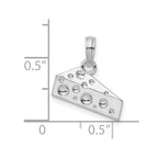 FJC Finejewelers 925 Sterling Silver Rhodium Plated Polished Cheese Wedge Charm 17 x 14 mm