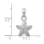 FJC Finejewelers 925 Sterling Silver Rhodium Plated Polished Starfish Charm 21 x 10 mm