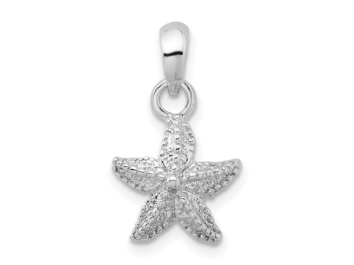 FJC Finejewelers 925 Sterling Silver Rhodium Plated Polished Starfish Charm 21 x 10 mm