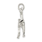 FJC Finejewelers 925 Sterling Silver Rhodium Plated Polished 3D Standing Horse Charm 24 mm
