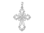 FJC Finejewelers 925 Sterling Silver Rhodium Plated Fancy Cut-out Rounded Cross Charm 21 mm