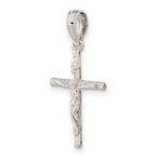 FJC Finejewelers 925 Sterling Silver Rhodium Plated Polished Thin Crucifix Charm 11 mm