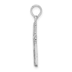 FJC Finejewelers 925 Sterling Silver Polished Striped Border Latin Cross Charm 13 mm