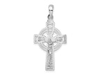 FJC Finejewelers 925 Sterling Silver Rhodium Plated Polished Cut-out Celtic Crucifix Charm 17 mm
