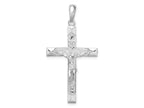 FJC Finejewelers 925 Sterling Silver Rhodium Plated Polished Textured Latin Crucifix Charm 22 mm