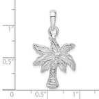 FJC Finejewelers 925 Sterling Silver Rhodium Plated Polished Palm Tree Charm 30 x 17 mm