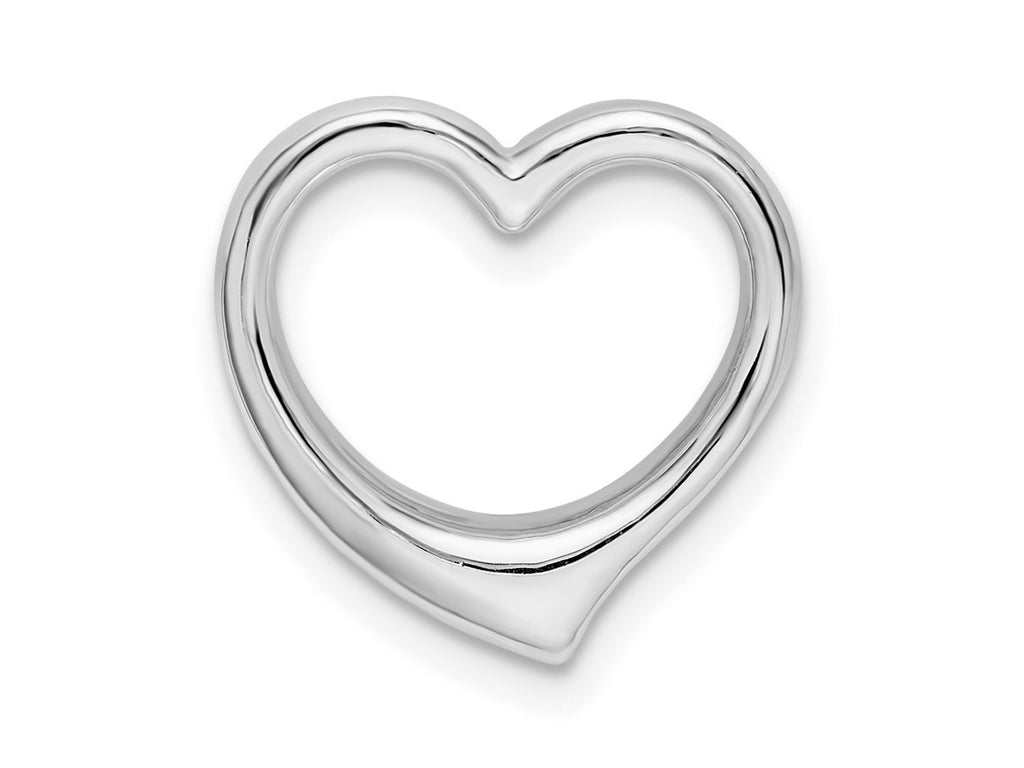 FJC Finejewelers 925 Sterling Silver Polished 3D Solid Floating Heart Charm