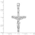 FJC Finejewelers 925 Sterling Silver Rhodium Plated Textured Crucifix Charm 23 mm