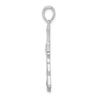 FJC Finejewelers 925 Sterling Silver Rhodium Plated Polished X-Center Cut-out Cross Charm 19 mm