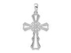 FJC Finejewelers 925 Sterling Silver Rhodium Plated Polished X-Center Cut-out Cross Charm 19 mm
