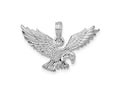 FJC Finejewelers 925 Sterling Silver Rhodium Plated Textured 3D Landing Eagle Charm 10 mm