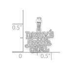 FJC Finejewelers 925 Sterling Silver Rhodium Plated Polished DADDYS LITTLE GIRL Charm