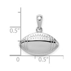 FJC Finejewelers 925 Sterling Silver Rhodium Plated Polished Football Charm 18 mm