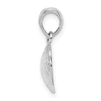 FJC Finejewelers 925 Sterling Silver Rhodium Plated Polished Football Charm 18 mm