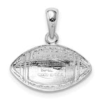 FJC Finejewelers 925 Sterling Silver Rhodium Plated Polished Football Charm 18 mm