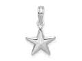 FJC Finejewelers 925 Sterling Silver Rhodium Plated Polished 3D Star Charm 10 mm