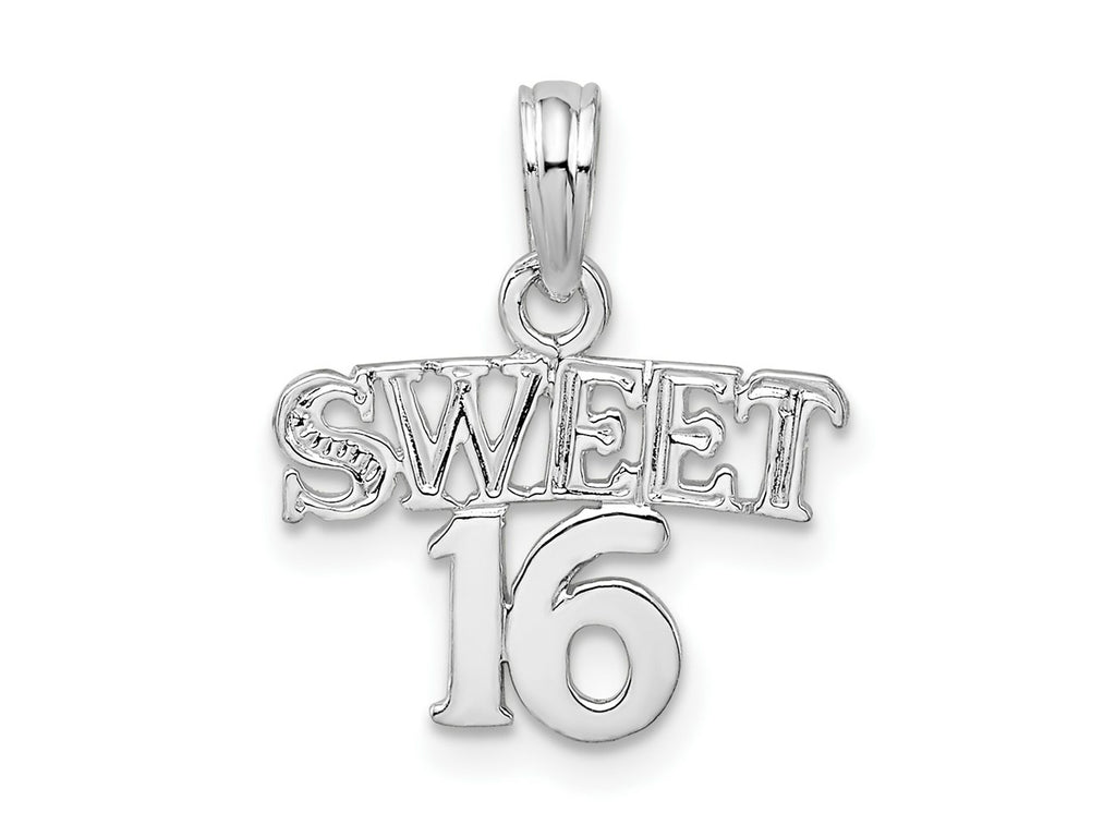 FJC Finejewelers 925 Sterling Silver Polished SWEET 16 Charm