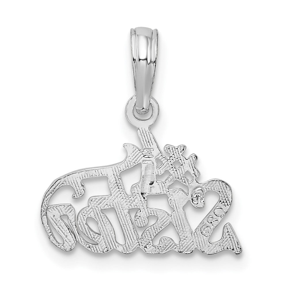 FJC Finejewelers 925 Sterling Silver Rhodium Plated Polished #1 SISTER Charm
