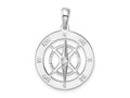 FJC Finejewelers 925 Sterling Silver Rhodium Plated Moveable Needle Compass Charm 28 x 29 mm