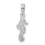 FJC Finejewelers 925 Sterling Silver Rhodium Plated Polished 3D Mini Seahorse Charm 19 x 5 mm