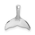 FJC Finejewelers 925 Sterling Silver Rhodium Plated Polished Mini Whale Tail Slide 12 x 12 mm