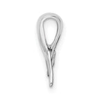 FJC Finejewelers 925 Sterling Silver Rhodium Plated Polished Mini Whale Tail Slide 11 x 9 mm